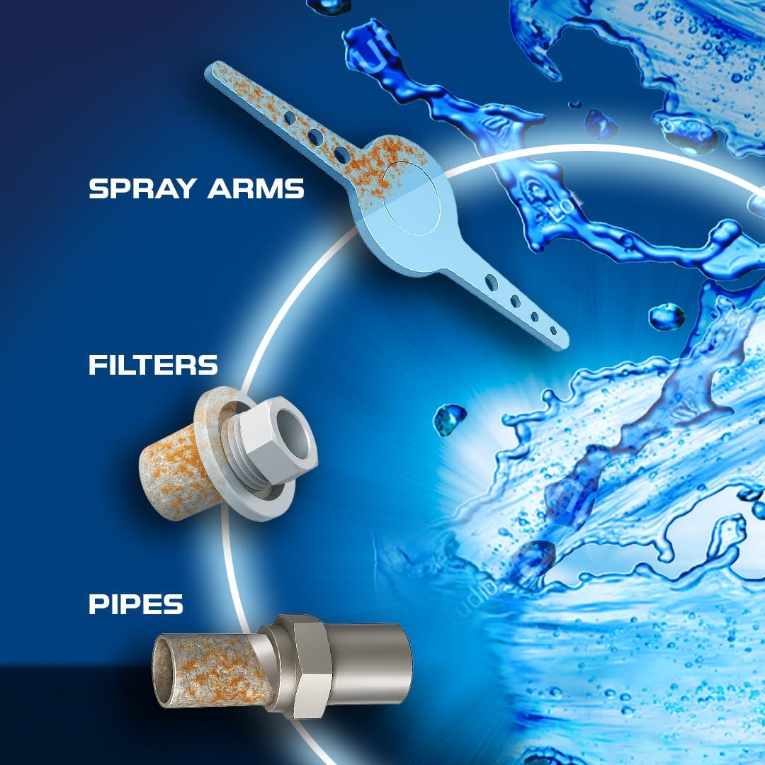 جرم گیری کامل ماشین ظرفشویی با مایع جرمگیر فینیش