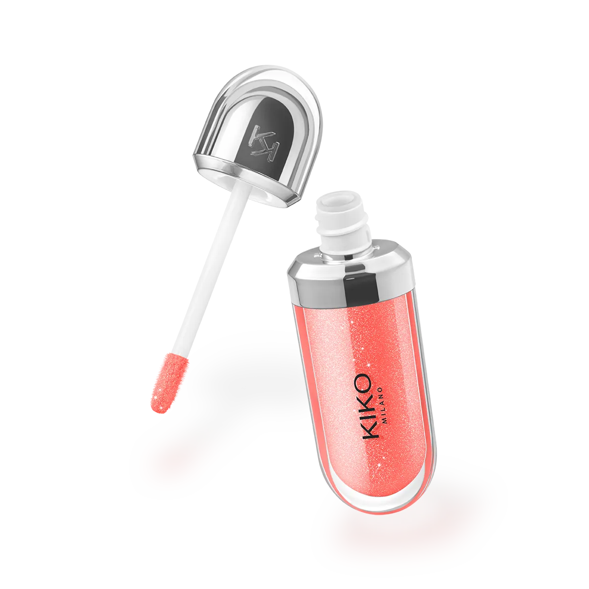 درپوش فلزی با لوگوی حکاکی شده KK لیپ گلاس کیکو KIKO Milano 3D Hydra Lipgloss رنگ 09