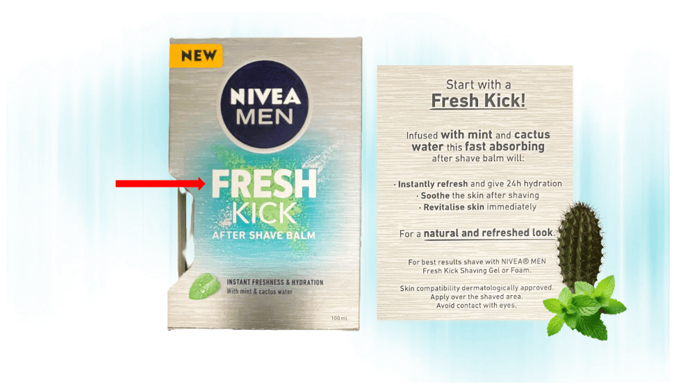 جعبه افتر شیو Nivea Fresh Kick مناسب پس از اصلاح