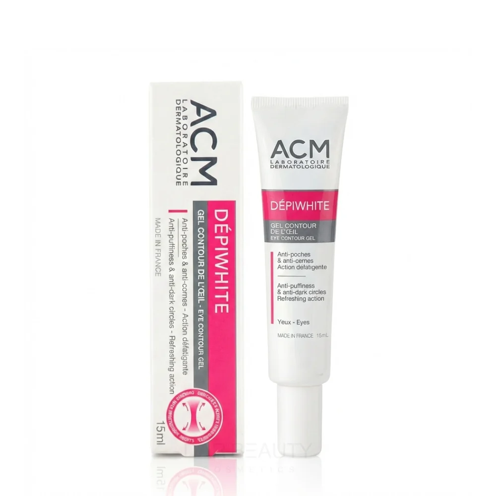 ژل دور چشم ضد تیرگی ای سی ام ACM مدل Depiwhite حجم ۱۵ میل - نمای جلو تیوپ