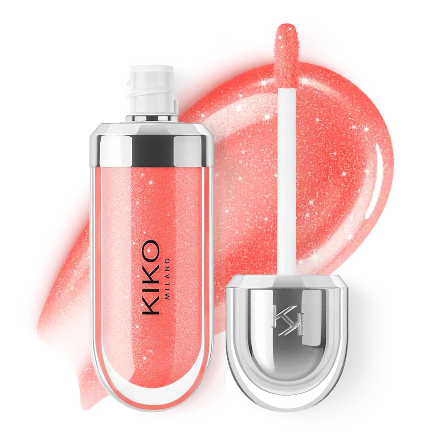 پشت بسته لیپ گلاس کیکو مدل 3D Hydra Lipgloss رنگ 09 Soft Coral با ترکیبات و مشخصات محصول