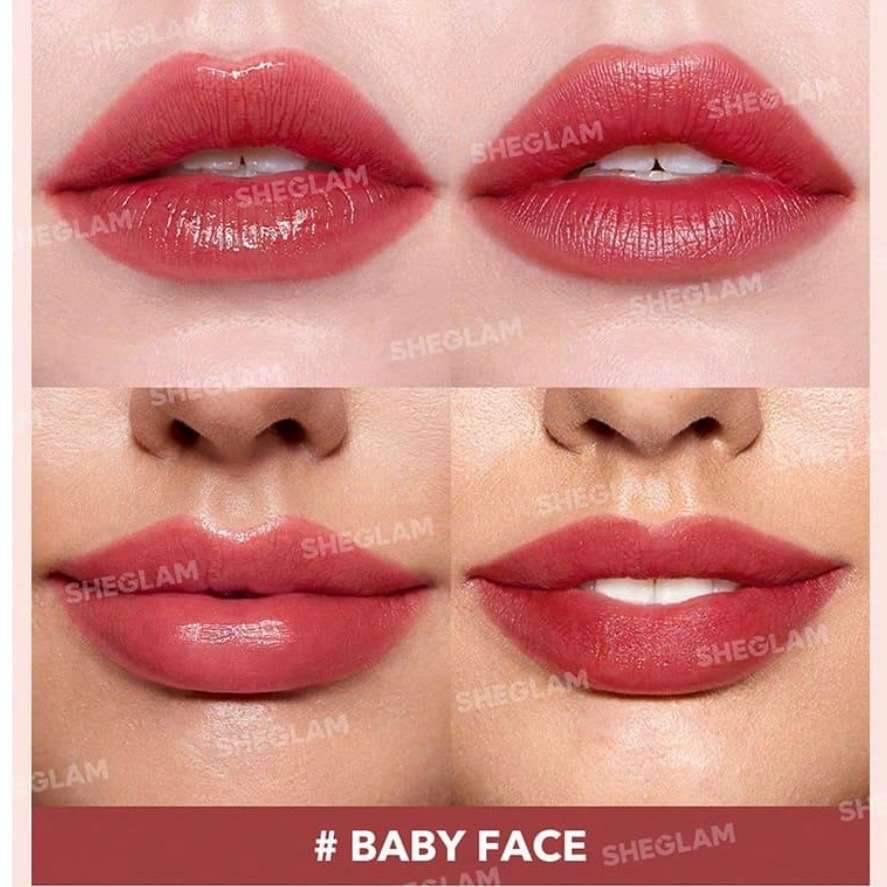 تست  تینت لب مایع شیگلم Sheglam مدل Baby Face