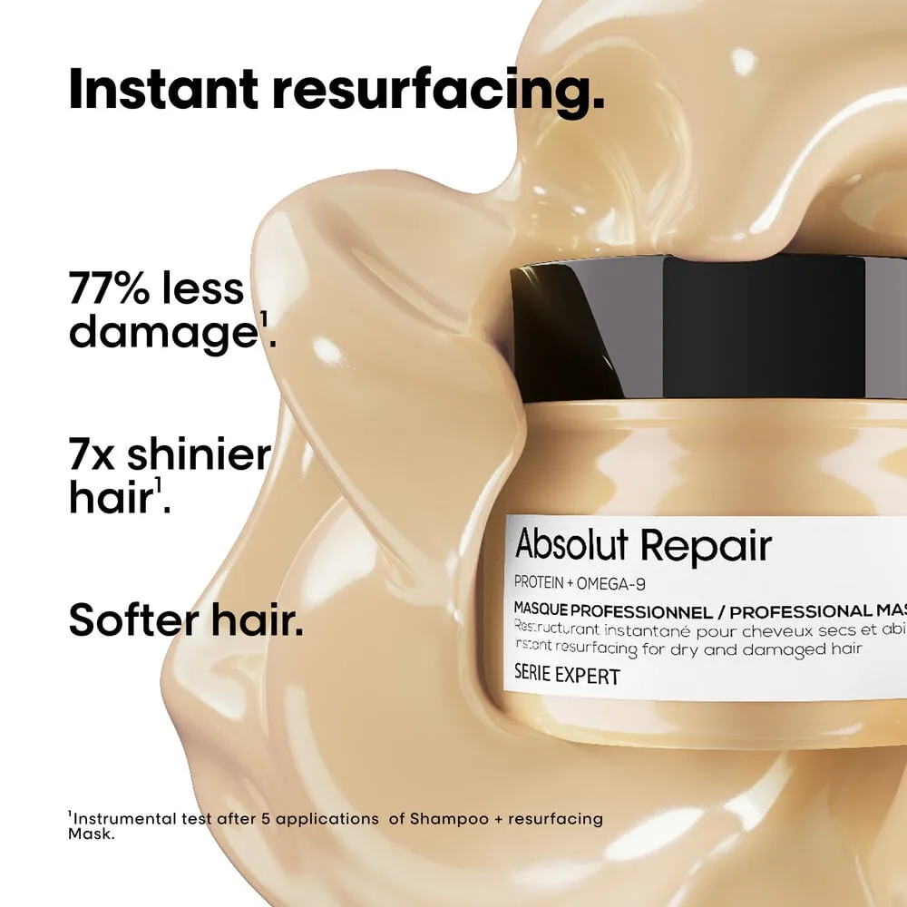 ماسک مو داخل حمام مخصوص موهای آسیب دیده لورال پروفشنال مدل ابسولوت ریپیر گلد ( Absolut repair Golden )