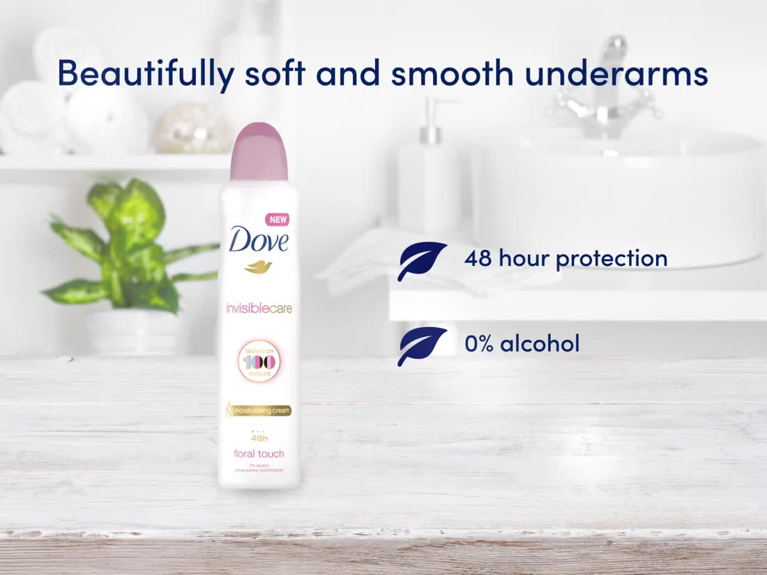 پوست زیر بغل پس از استفاده از دئودورانت داو Invisible Care - کاملاً بدون اثر سفید