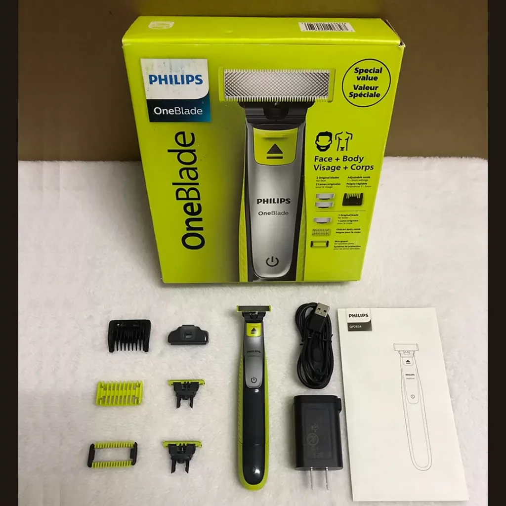 محتویات جعبه Philips OneBlade QP2834/60