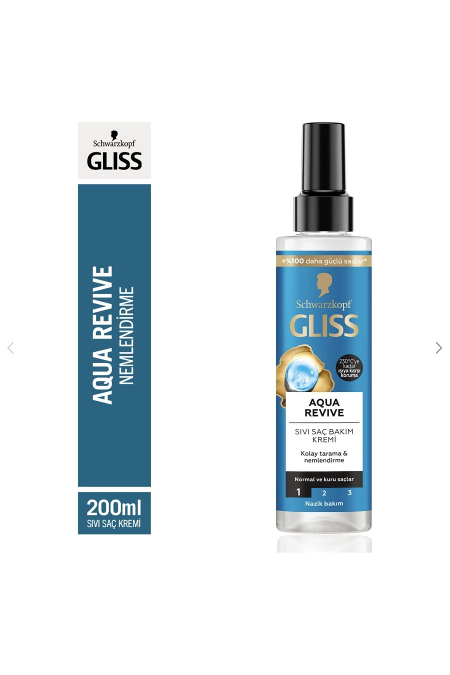 اسپری دو فاز مو آکوا رویو گلیس Gliss Aqua Revive Express Repair Conditioner