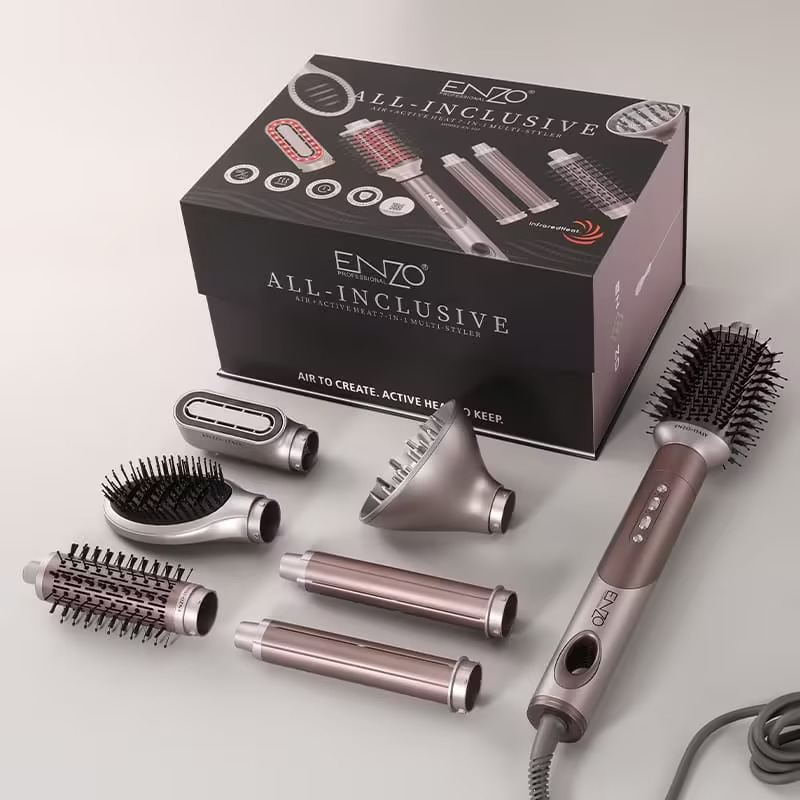 Enzo Professional All-inclusive 7-in-1 Hair Styler & Dryer – EN 507 – 1500W Bivolt