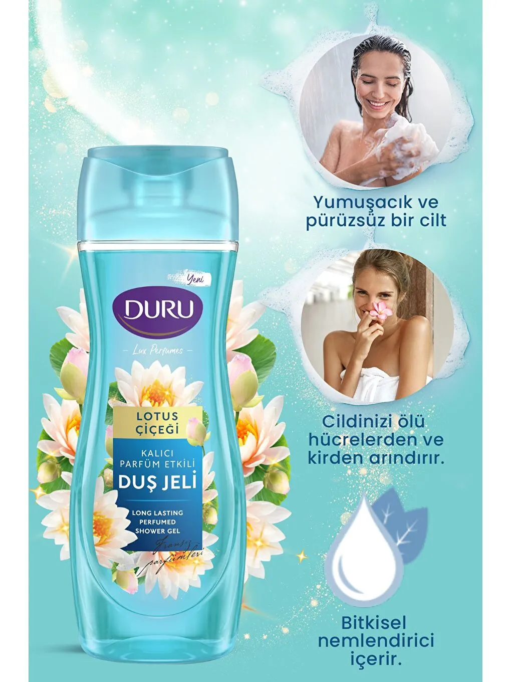 شستشوی ملایم پوست با عصاره لوتوس DURU