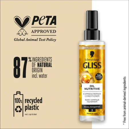ویژگیهای دیگر Gliss Oil Nutritive Sıvı Saç Bakım Kremi