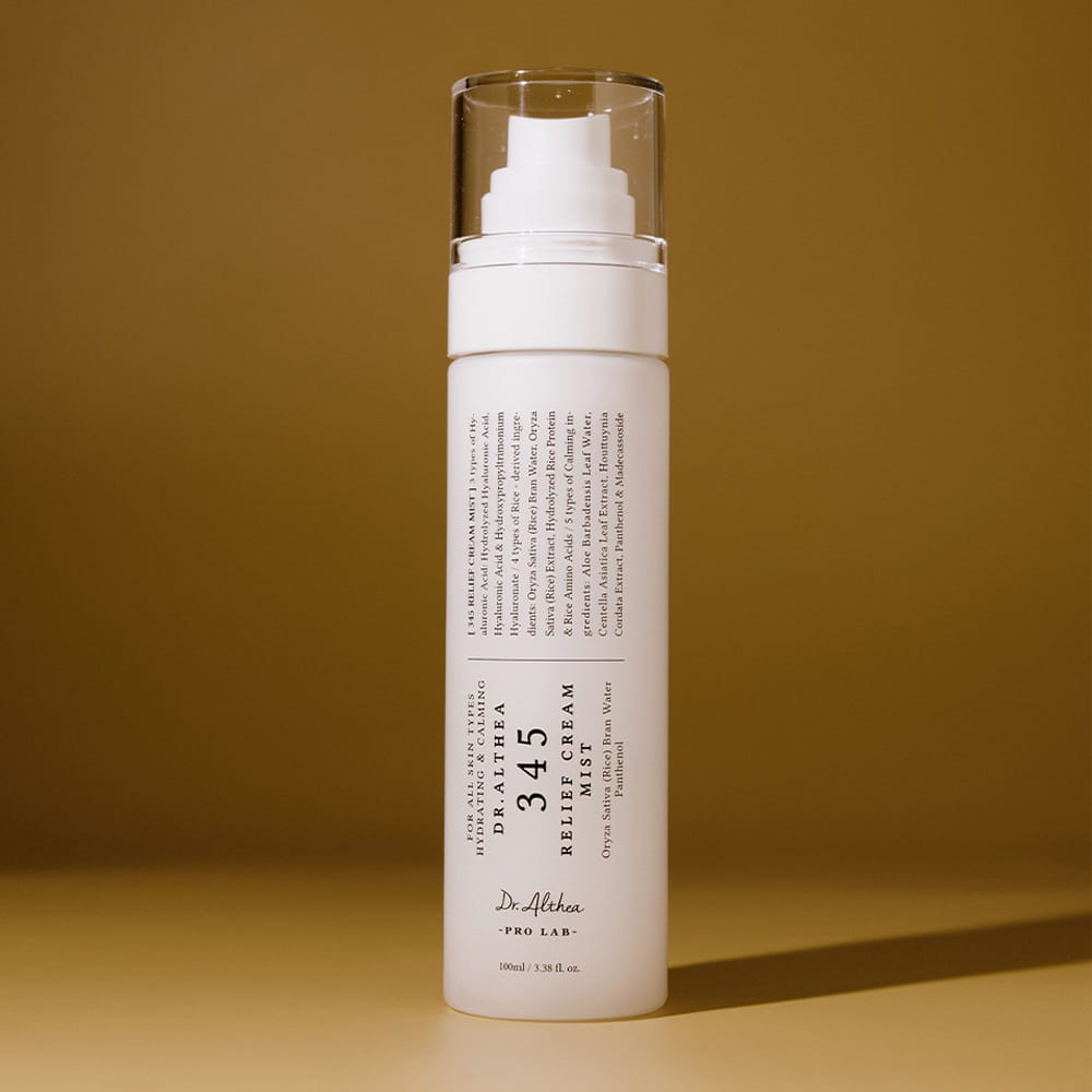 اسپری میست کرمی دکتر آلتیا Dr.Althea 345 Relief Cream Mist حجم ۱۰۰ میل - نمای جلو بطری