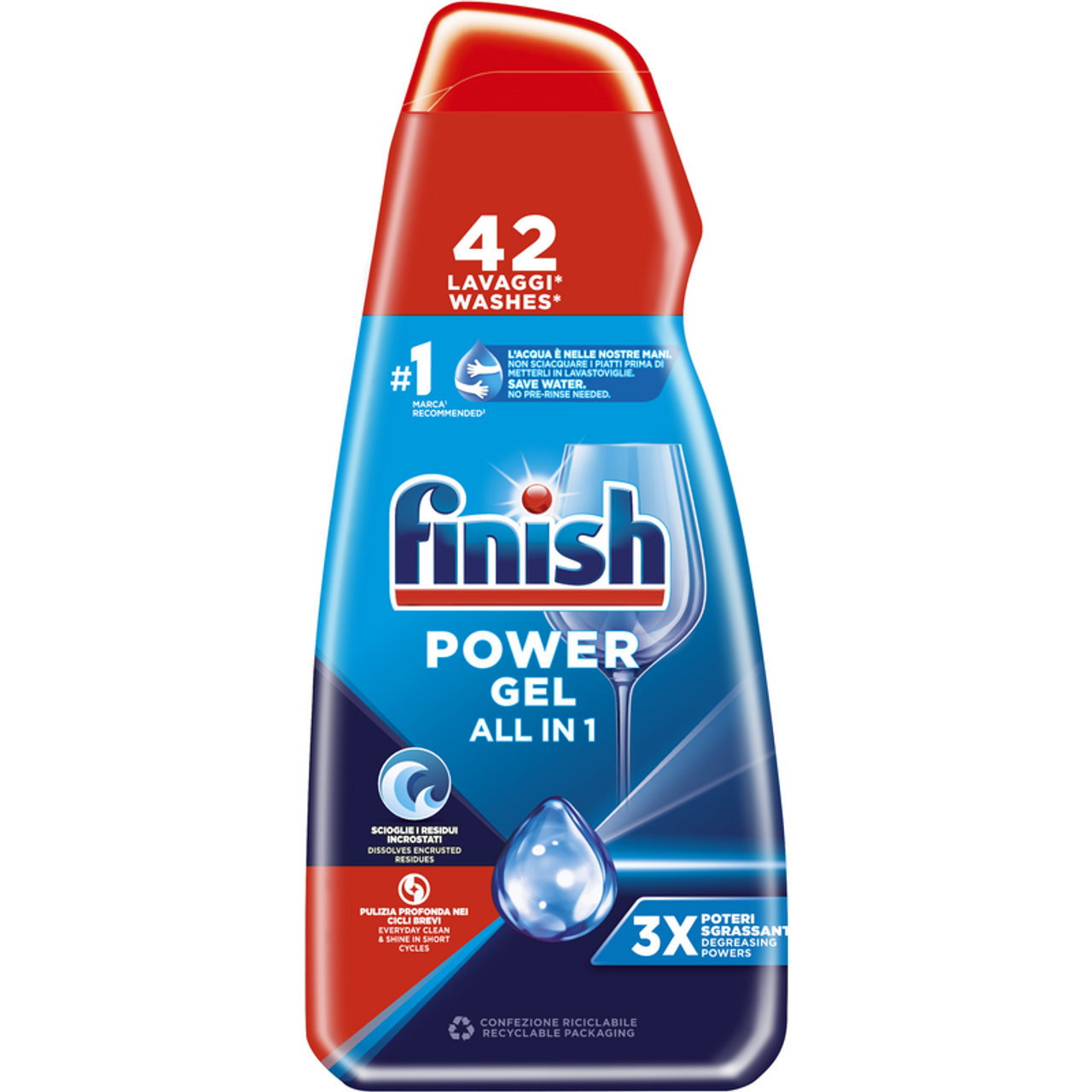 ژل ماشین ظرفشویی فینیش Finish حجم 940 میل 42 بار مصرف