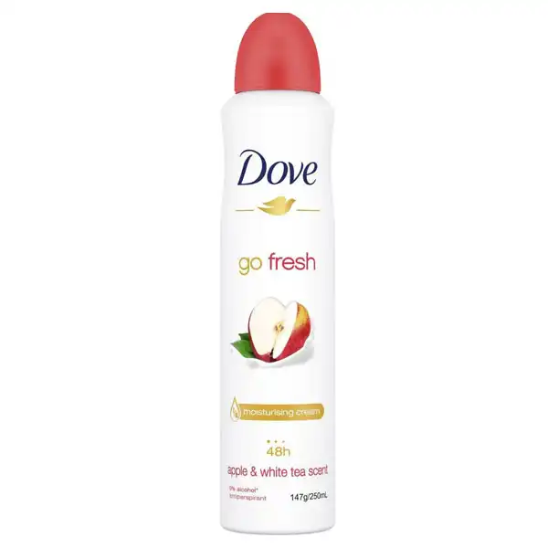 اسپری دئودورانت داو Dove زنانه مدل Go Fresh رایحه سیب حجم 250 میل