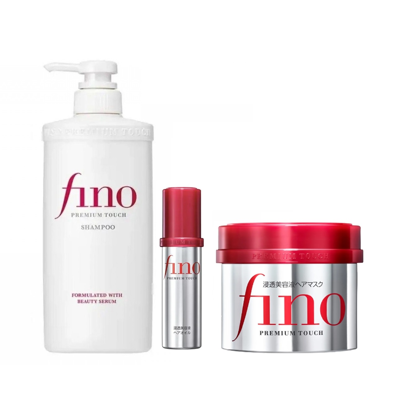 ست 3 عددی احیا کننده شامپو ، ماسک مو و روغن مو فینو fino سری Premiuim Touch