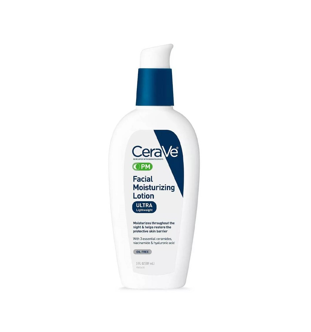 مرطوب کننده اویل فری شب سراوی Cerave مدل Facial Moisturizing Lotion PM حجم 89 میل