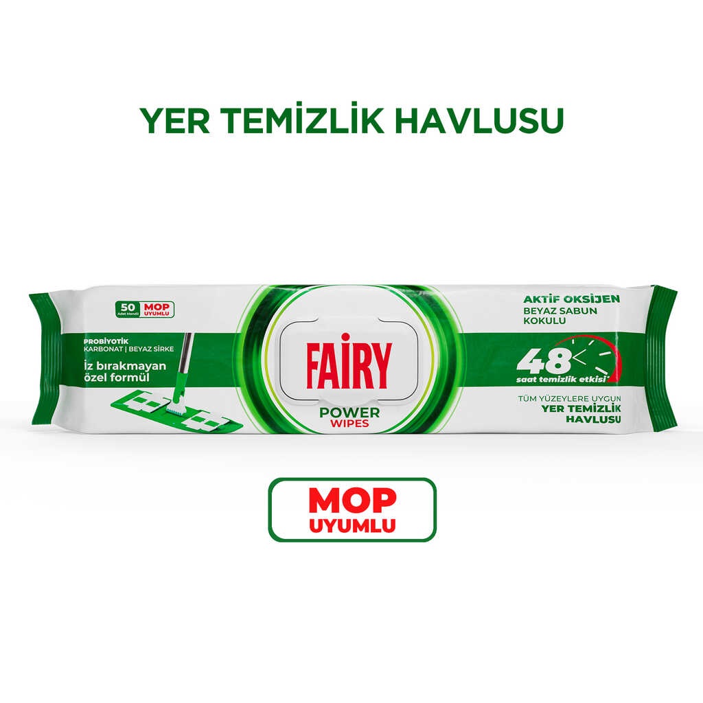 دستمال مرطوب مخصوص طی فیری قابل شستشو رایحه صابون سفید بسته 50 عددی