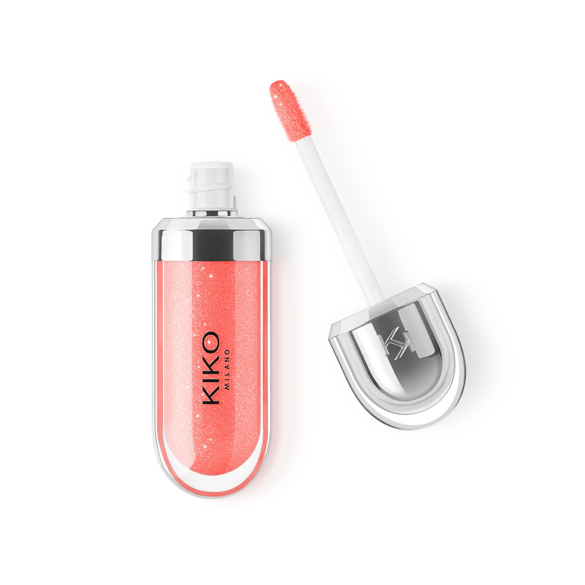 لیپ گلاس شاین دار و براق کیکو Kiko رنگ Soft Coral شماره 09 مدل 3D Hydra Gloss