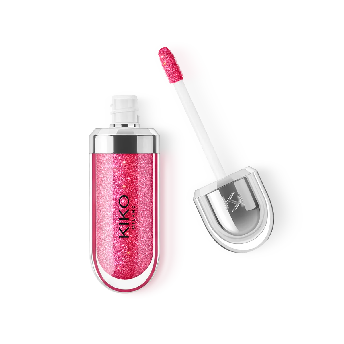 لیپ گلاس شاین دار و براق کیکو Kiko رنگ Sparkling Strawberry شماره 10 مدل 3D Hydra Gloss