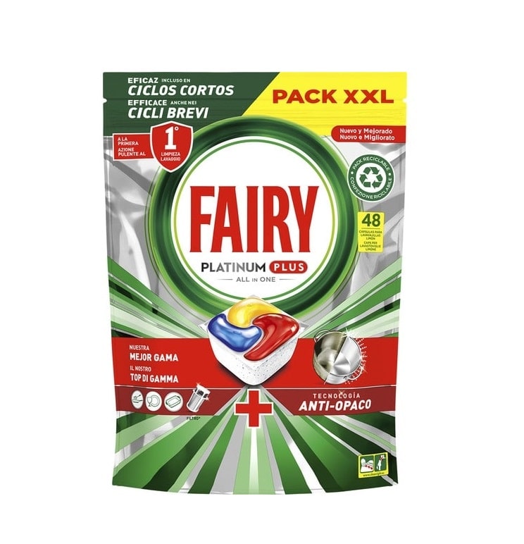 قرص ظرفشویی فیری مدل پلانتینوم پلاس بسته 48 عددی