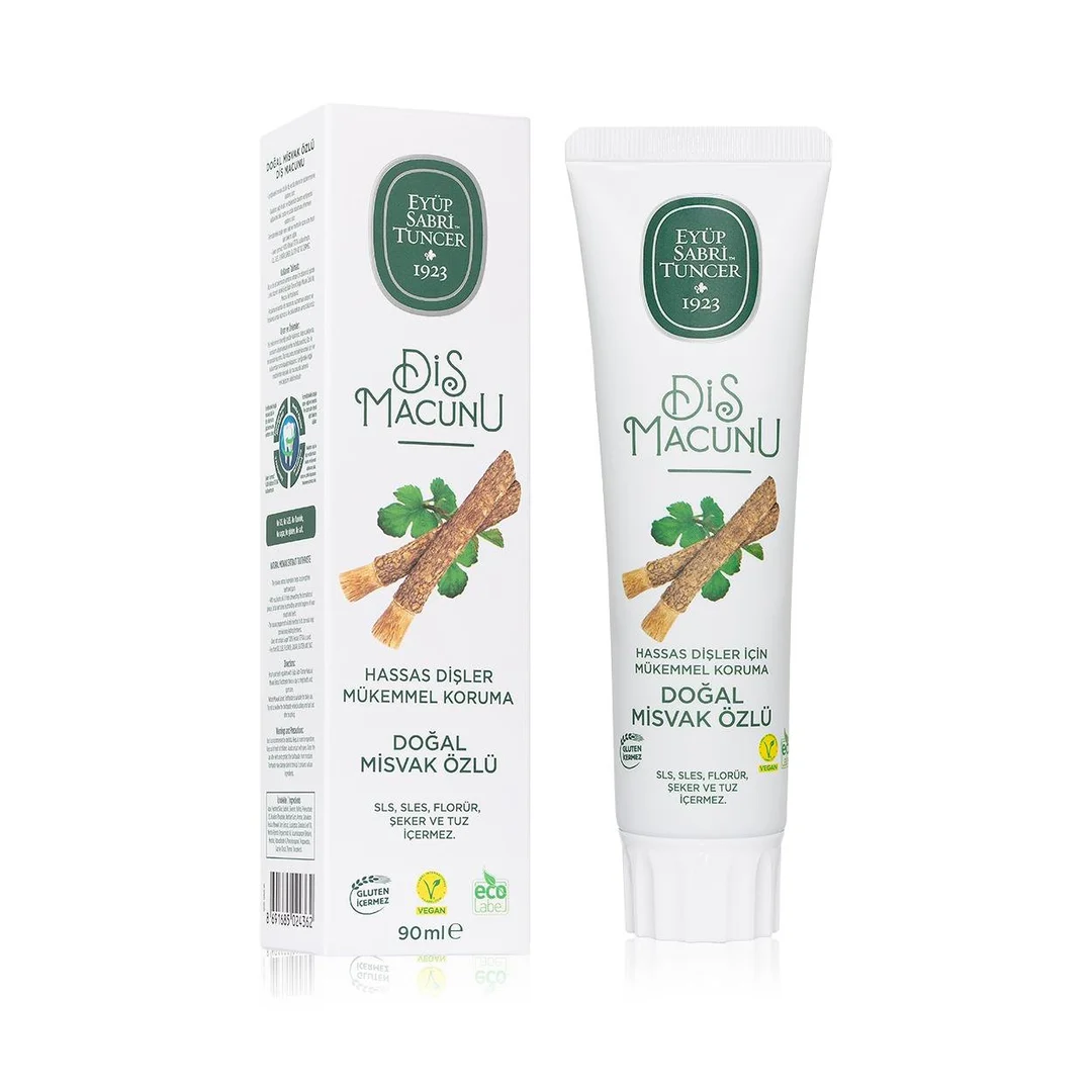 خمیر دندان ایوب صبری Eyüp Sabri عصاره گیاه مسواک ضد حساسیت حجم 90 میل