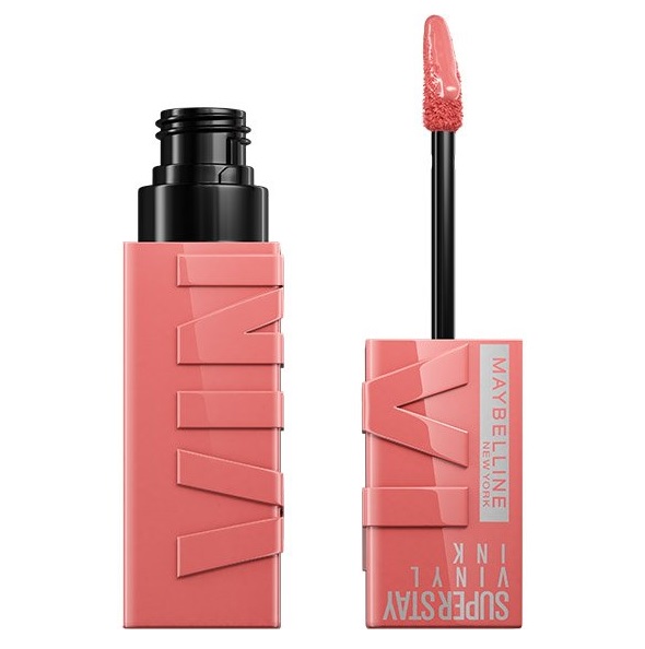 رژ لب مایع براق میبلین شماره 100 CHARMED مدل Super Stay Vinyl Ink