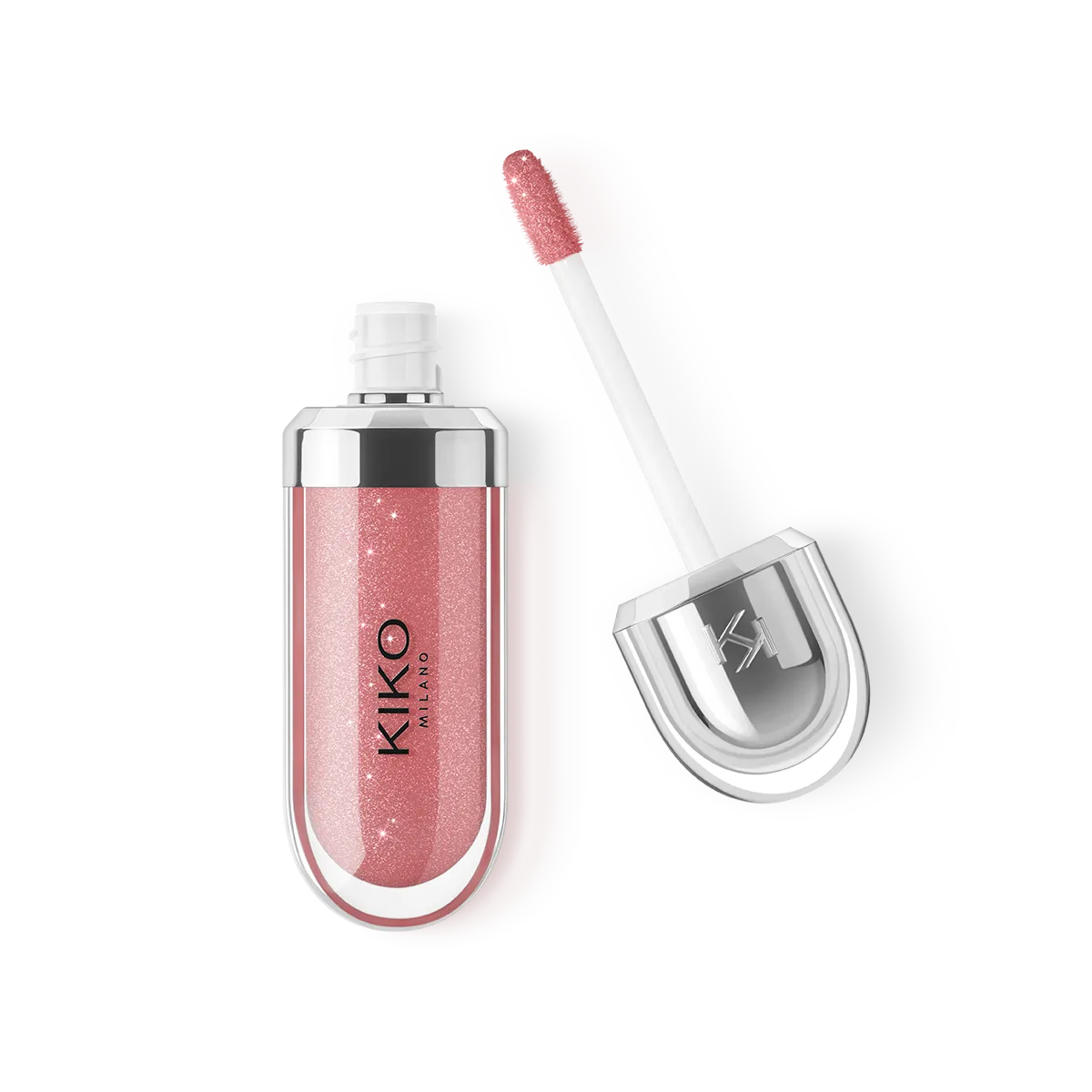 لیپ گلاس براق کیکو Kiko مدل 3D Hydra Gloss رنگ Pearly Natural Rose شماره 32