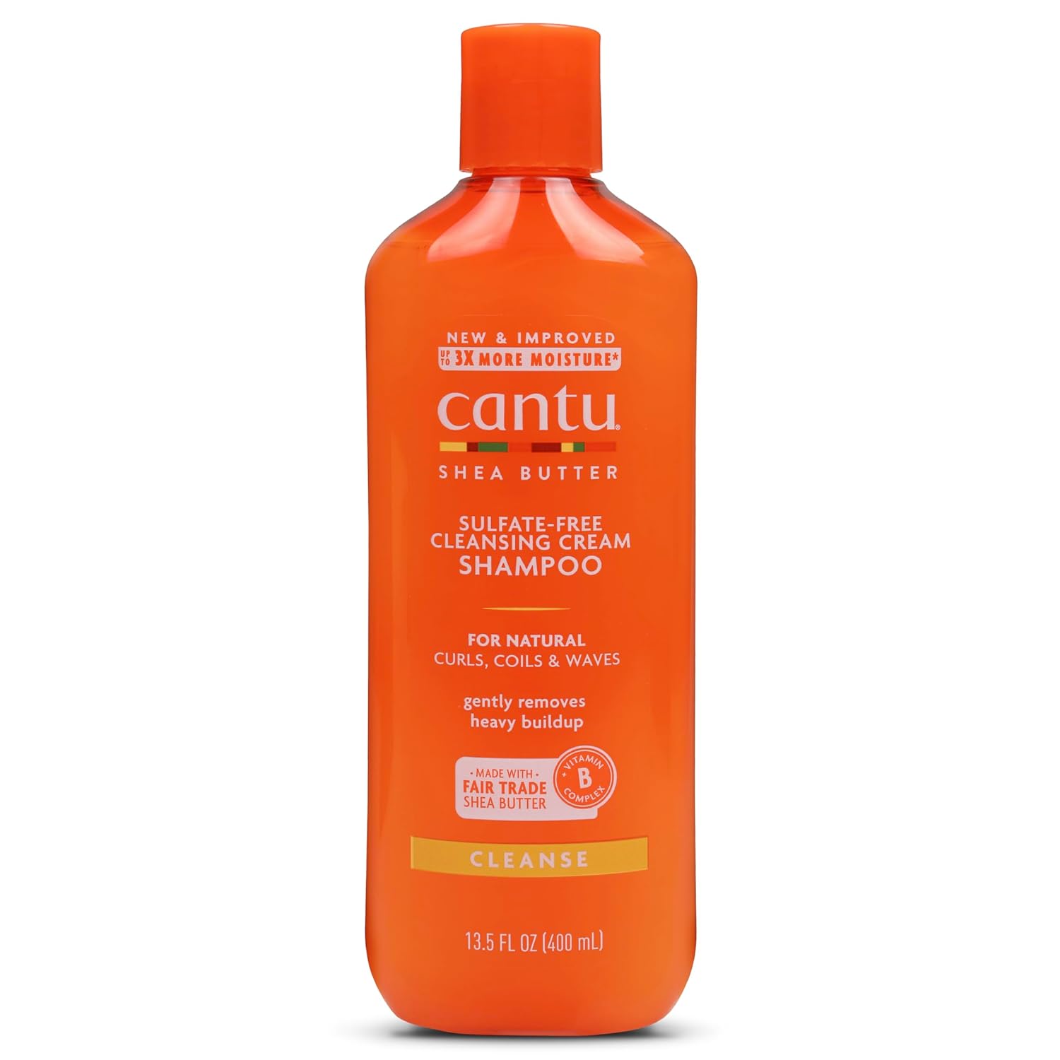 شامپو بدون سولفات شی باتر کنتو Cantu موهای فر حجم 400 میل